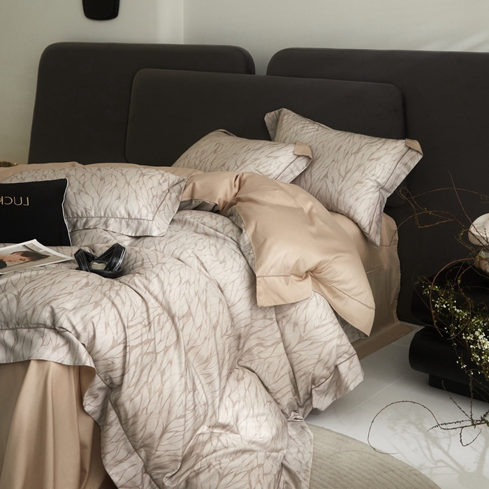 91家纺网 家纺一手货源 找家纺 金奇达2025新款【盛夏流年】-茧养莱赛尔四件套（标准号全网控价（折后券后）不低于258元） 梵高-贝拉金