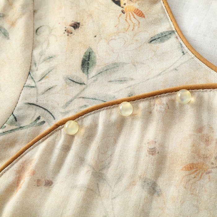 91家纺网 家纺一手货源 找家纺 洛兰沙家居馆【只代发】【只代发】 2025新款国风竹纤维鸟语花香春夏女睡衣大码长袖长裤自带凉感休闲套装 ls1303