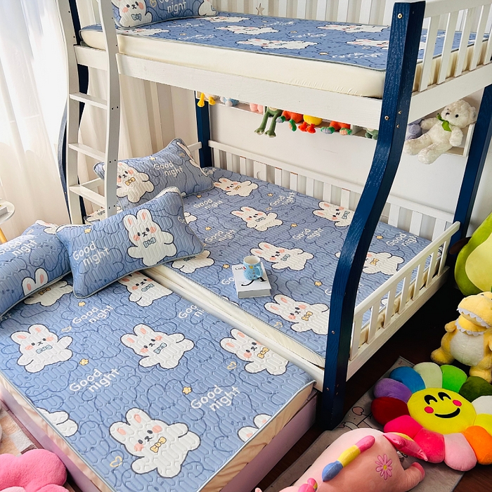 91家纺网 家纺一手货源 找家纺 小虾米 2025乳胶凉席上下床床笠 幸运兔