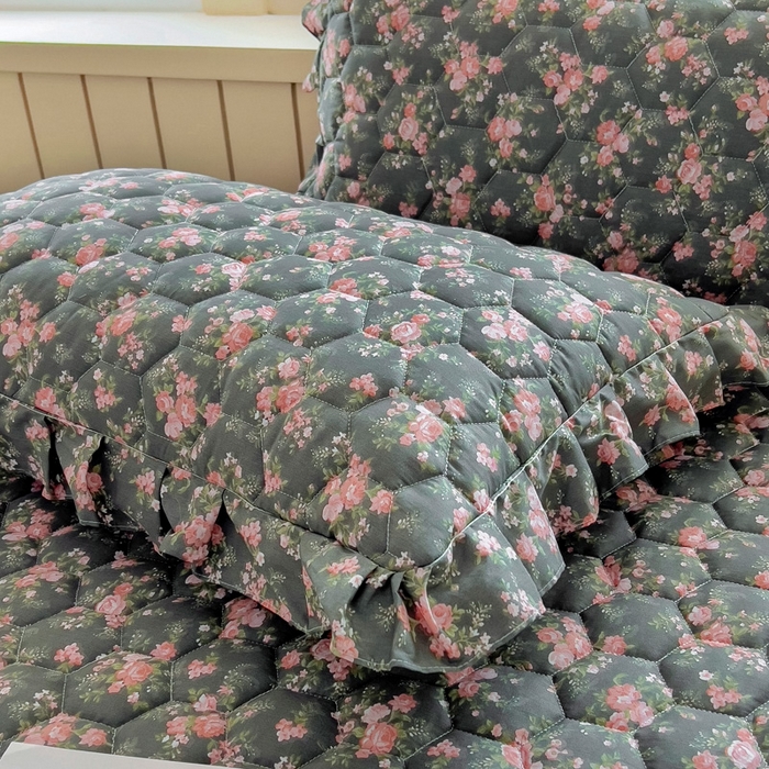 91家纺网 家纺一手货源 找家纺 情煊家纺 2025新款全棉印花小清新夹棉枕套 白兰地