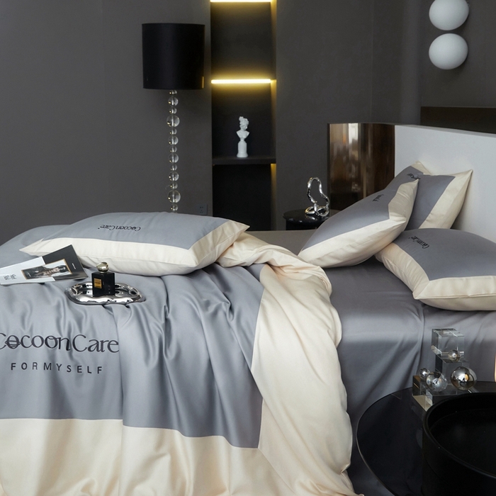 91家纺网 家纺一手货源 找家纺 金奇达2025新款【洛伊】-茧养莱赛尔四件套（标准号全网控价（折后券后）不低于258元） 洛伊-青蓝