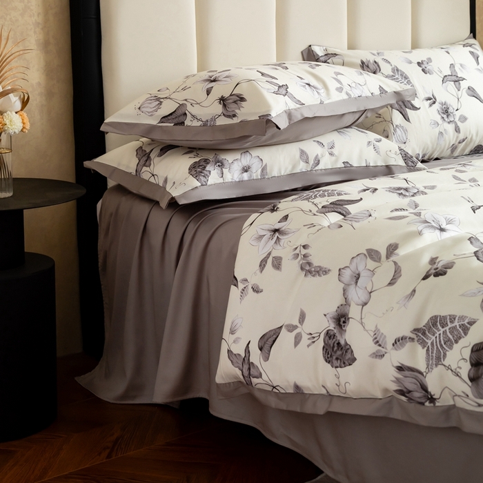 91家纺网 家纺一手货源 找家纺 金奇达2025新款【曼妙庄园】-轻氧水光天丝棉四件套（标准号全网控价（折后券后）不低于268） 秋梓