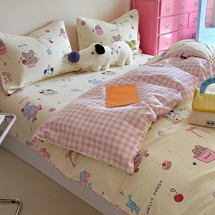 91家纺网 家纺一手货源 找家纺 （总）麦伦家居 2025新款高温砂洗全棉床盖印花床盖