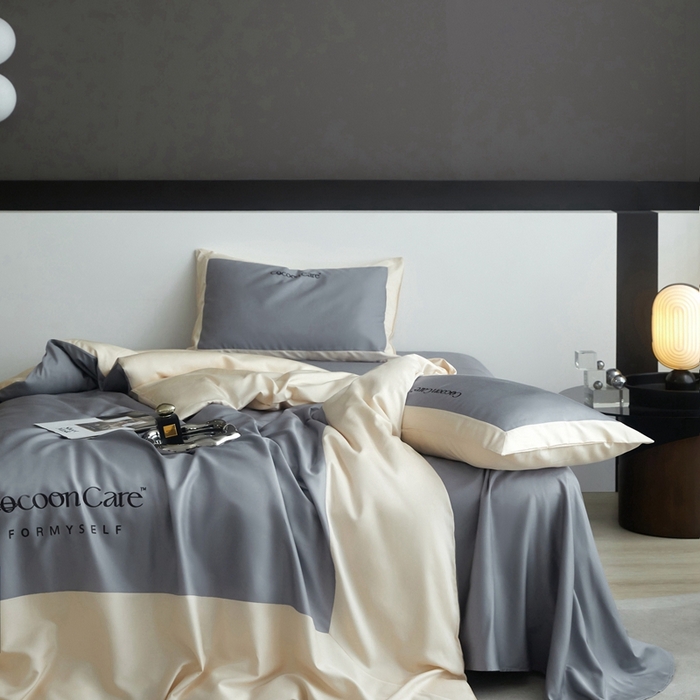 91家纺网 家纺一手货源 找家纺 金奇达2025新款【洛伊】-茧养莱赛尔四件套（标准号全网控价（折后券后）不低于258元） 洛伊-青蓝