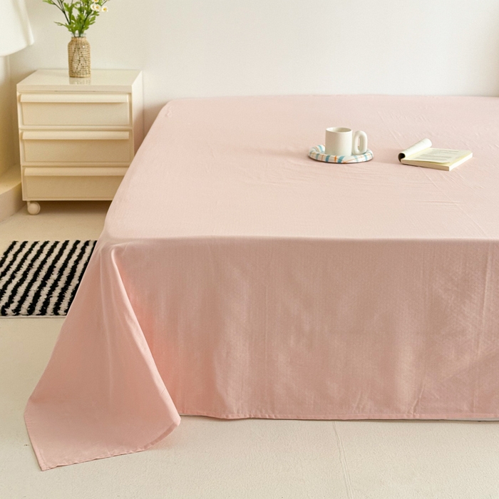 91家纺网 家纺一手货源 找家纺 塞纳 2026新款.全棉有氧双层纱四件套-场景二-大橘大利-桔