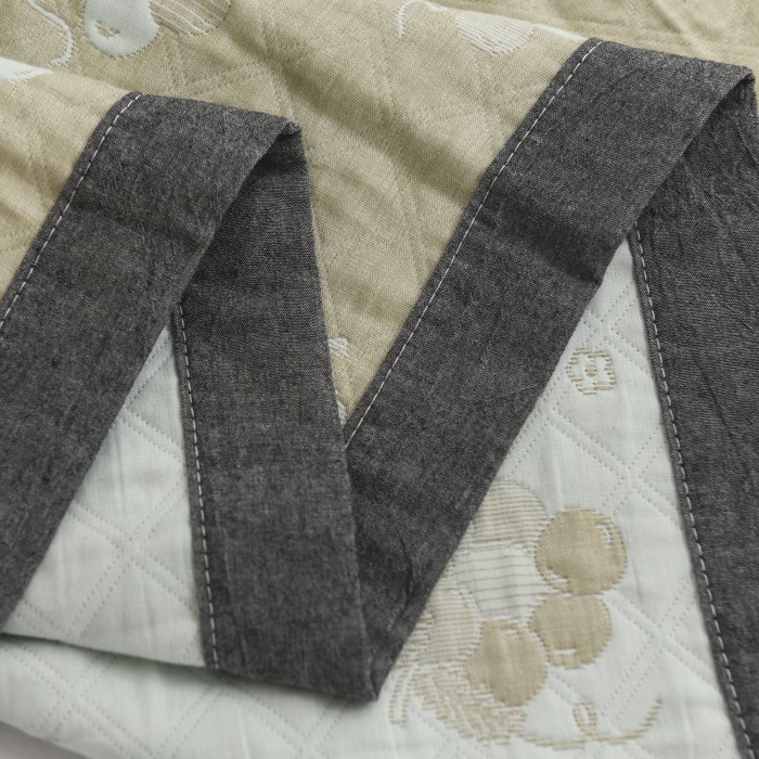 91家纺网 家纺一手货源 找家纺 九沐良品 2025新款A类全棉三层纱多功能毛巾被盖毯床单夏被 葡萄浅米