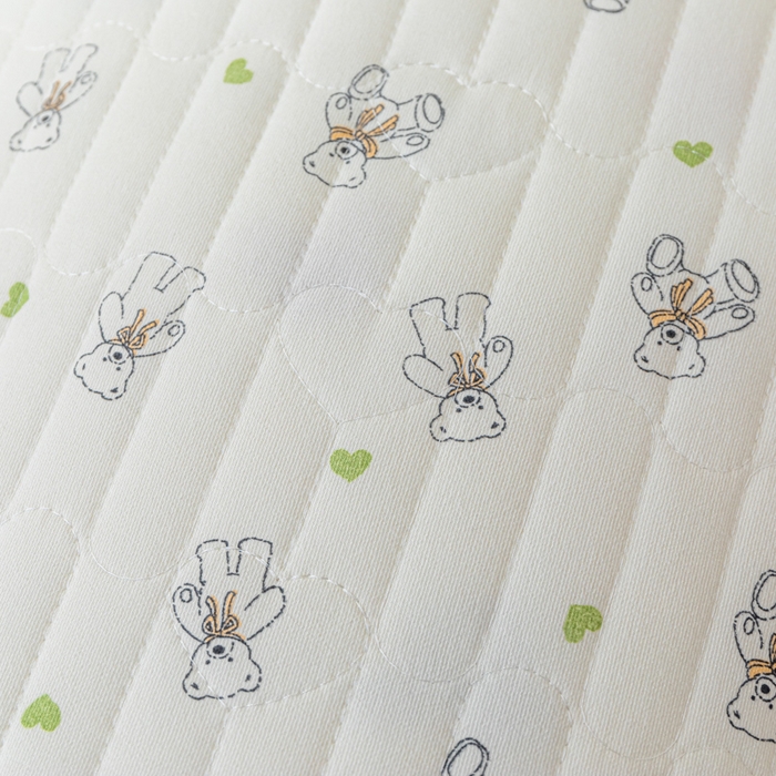 91家纺网 家纺一手货源 找家纺 珍爱家纺 2025新款A类针织棉双层纱夹棉床盖床裙花边单件三件四件套宝贝熊