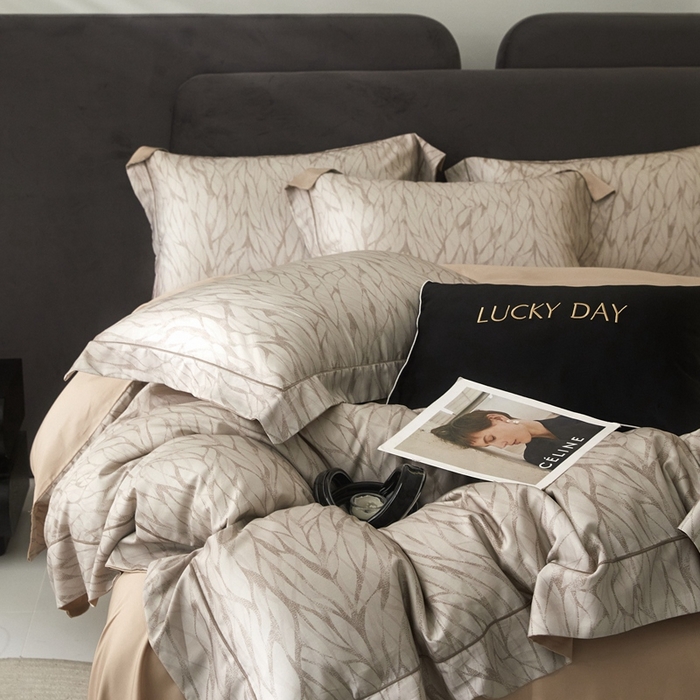 91家纺网 家纺一手货源 找家纺 金奇达2025新款【盛夏流年】-茧养莱赛尔四件套（标准号全网控价（折后券后）不低于258元） 梵高-贝拉金