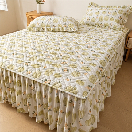 （总）屹成家纺 2025新款水洗泡泡棉床裙三件套