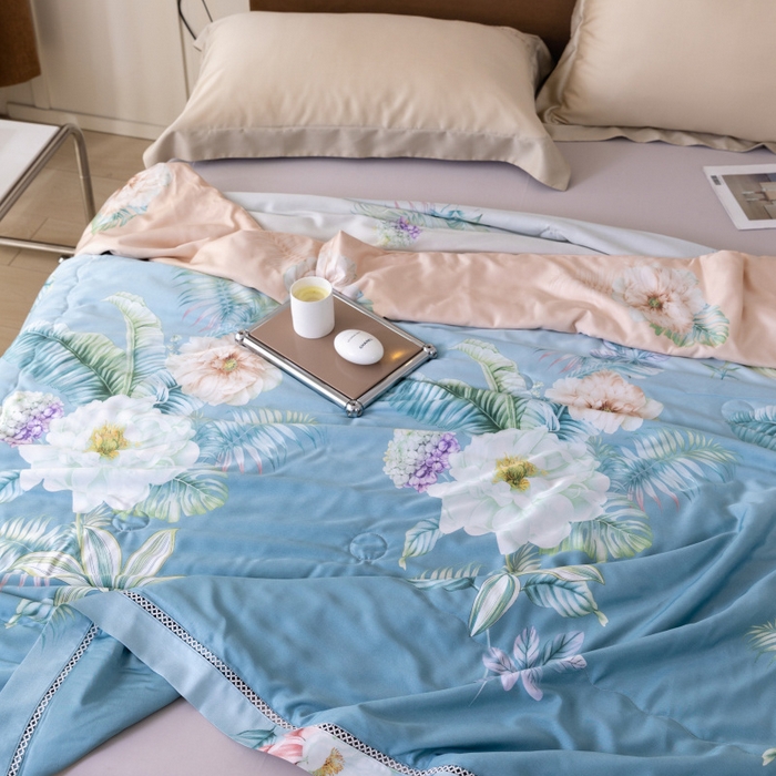 91家纺网 家纺一手货源 找家纺 棉生活家纺 2025新款春夏莫代尔天丝夏被 洛蒂亚