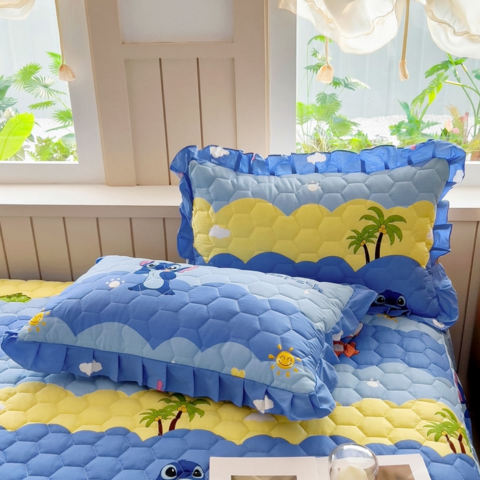 91家纺网 家纺一手货源 找家纺 情煊家纺 2025新款全棉印花小清新夹棉枕套 史迪仔