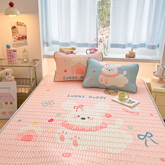 91家纺网 家纺一手货源 找家纺 川悦生活 2025新款大阪凉感丝凉席 蜜心奶团