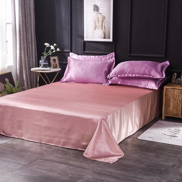 91家纺网 家纺一手货源 找家纺 经年 2025年特价款丝绸水洗冰丝四件套-四件套 直播爆款 豆沙玉色