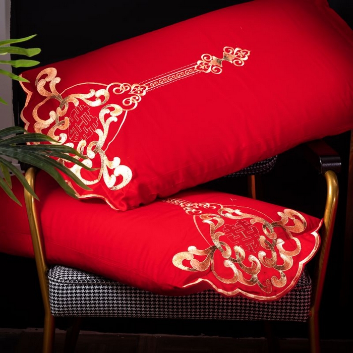 91家纺网 家纺一手货源 找家纺 甜咪咪婚庆 2025新款纯棉全棉面料刺绣结婚 婚庆 四件套 多件套  小红书推荐热款 才子佳人