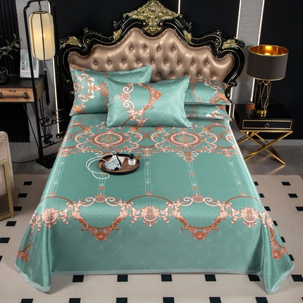 肖恩毯业 2025新款印花斜纹冰丝席三件套 檐下听雨