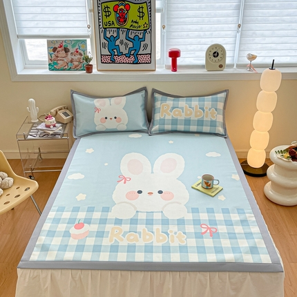 91家纺网 家纺一手货源 找家纺 （总）川悦生活 2025新款大版凉感冰丝席三件套