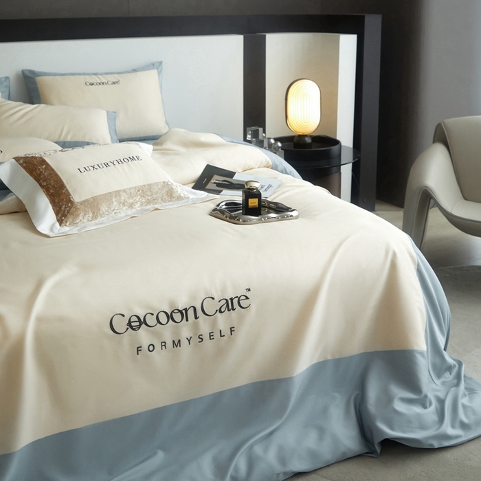 91家纺网 家纺一手货源 找家纺 金奇达2025新款【洛伊】-茧养莱赛尔四件套（标准号全网控价（折后券后）不低于258元） 洛伊-风铃兰