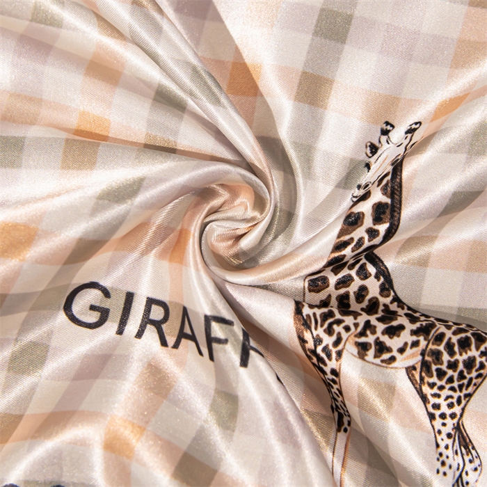 91家纺网 家纺一手货源 找家纺 梦舒羽 2025新款可水洗冰丝双人枕套凉爽情侣枕头套枕芯套 长颈鹿