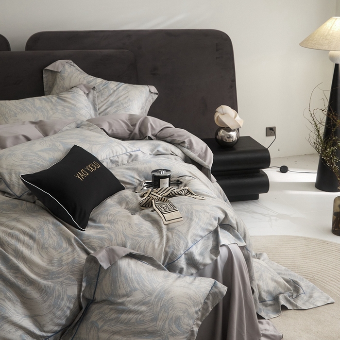 91家纺网 家纺一手货源 找家纺 金奇达2025新款【盛夏流年】-茧养莱赛尔四件套（标准号全网控价（折后券后）不低于258元） 圣戈尔