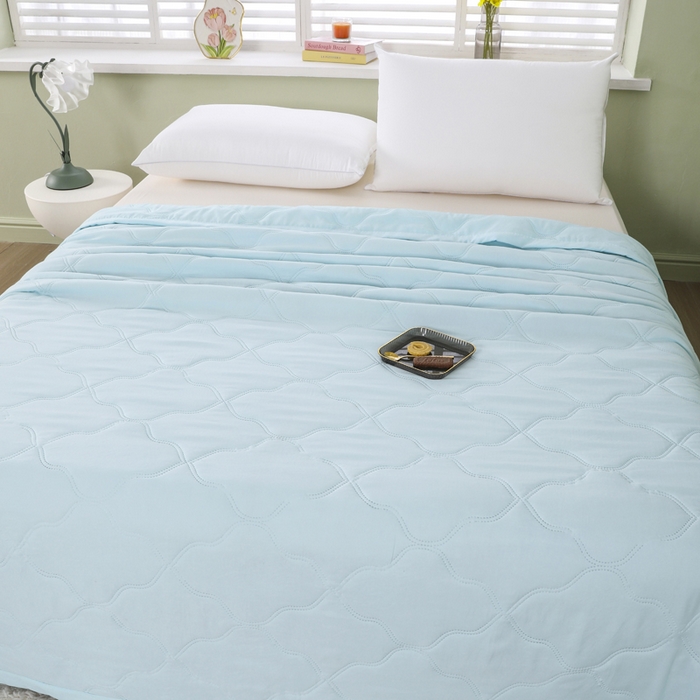 91家纺网 家纺一手货源 找家纺 太阳树家纺 2025水洗棉夏被夏凉被空调被超声波压花礼品直播供应链引流爆款 湖蓝