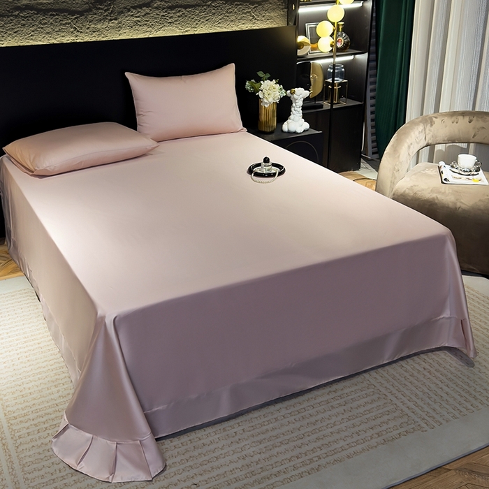 91家纺网 家纺一手货源 找家纺 （总）氧家2025新款60支全棉贡缎纯色四件套