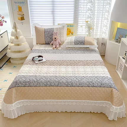 91家纺网 家纺一手货源 找家纺 （总）冬然 2025新款全棉床盖纯棉床盖夹棉床单全棉床单纯棉床单