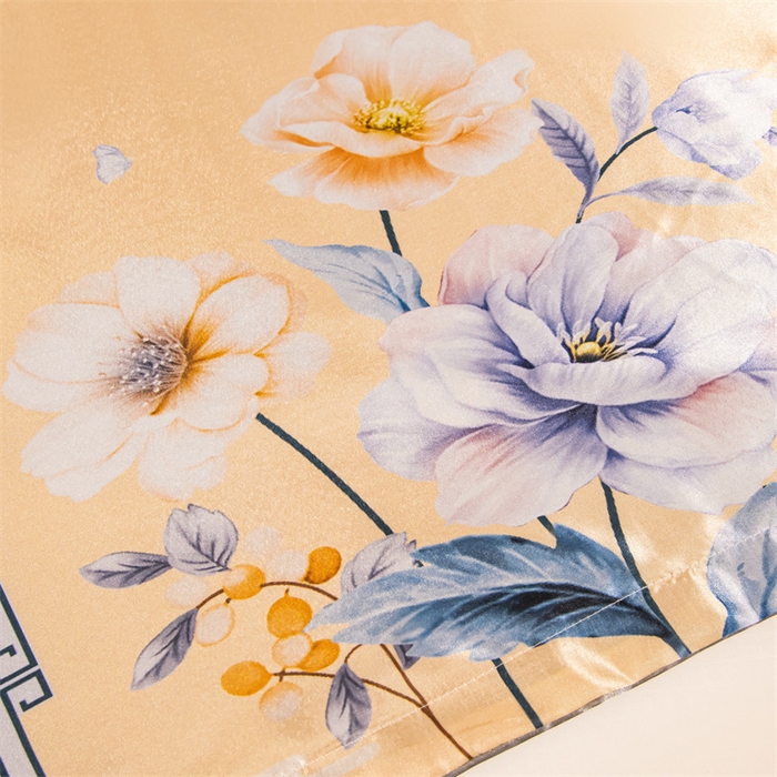 91家纺网 家纺一手货源 找家纺 梦舒羽 2025新款可水洗冰丝双人枕套凉爽情侣枕头套枕芯套 暗香