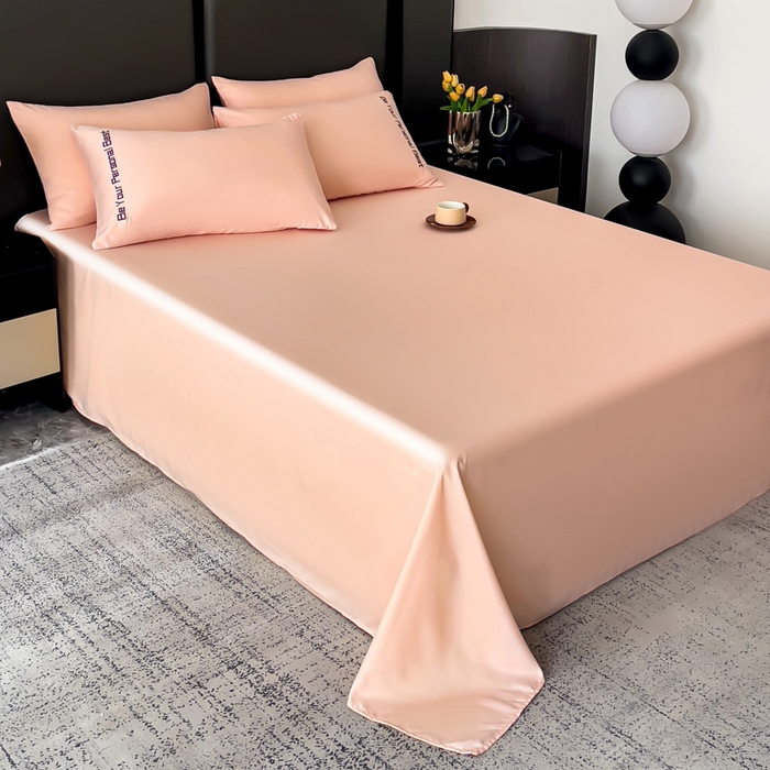 91家纺网 家纺一手货源 找家纺 纽缦家纺 2025新款纯色提花冰丝系列床单单件-单床单 温雅玉