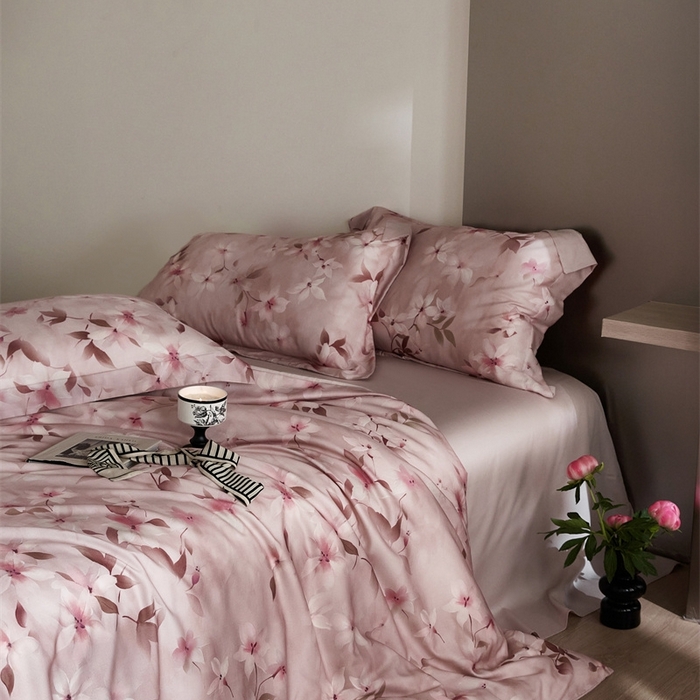 91家纺网 家纺一手货源 找家纺 金奇达2025新款【艺术花卉】-茧养莱赛尔四件套（标准号全网控价（折后券后）不低于228元） 娜塔莎