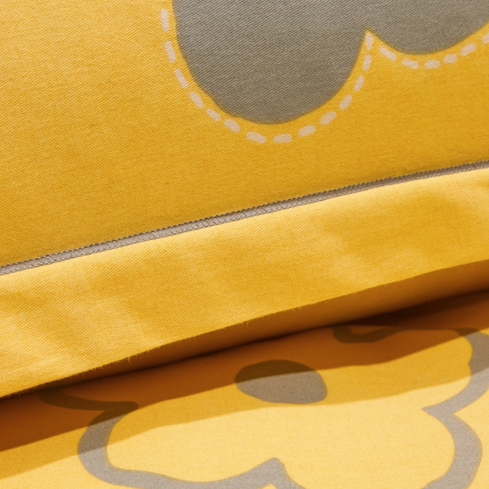 91家纺网 家纺一手货源 找家纺 简约家纺 2025新款全棉磨毛印花单品枕套 蜜恋-黄