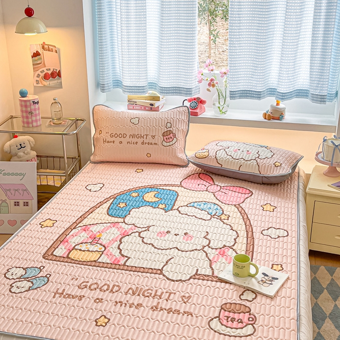 91家纺网 家纺一手货源 找家纺 川悦生活 2025新款大阪凉感丝凉席 晚安夏洛