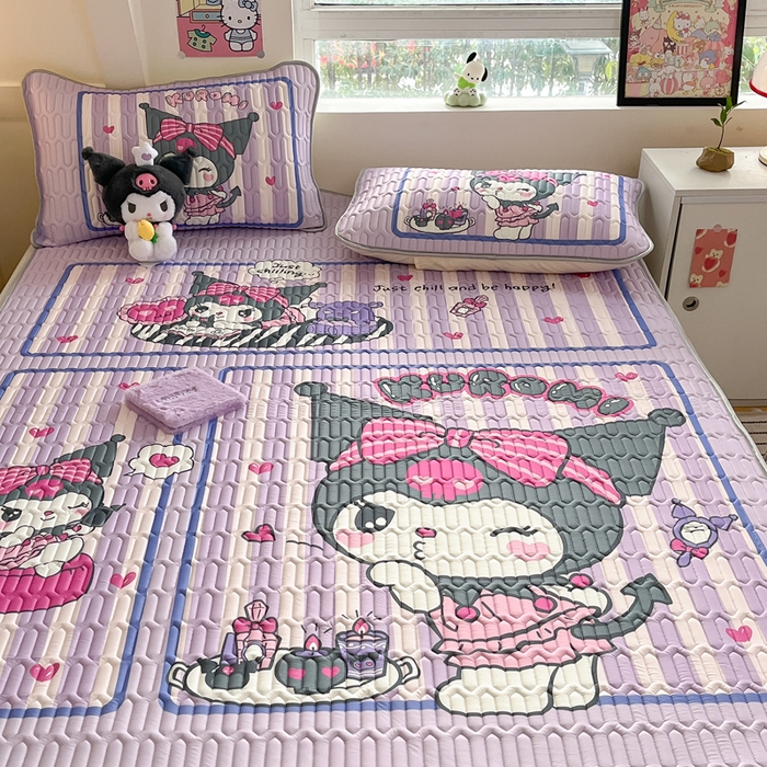 91家纺网 家纺一手货源 找家纺 金爱家 2025新款正版三丽鸥凉感乳胶凉席 购物库洛米