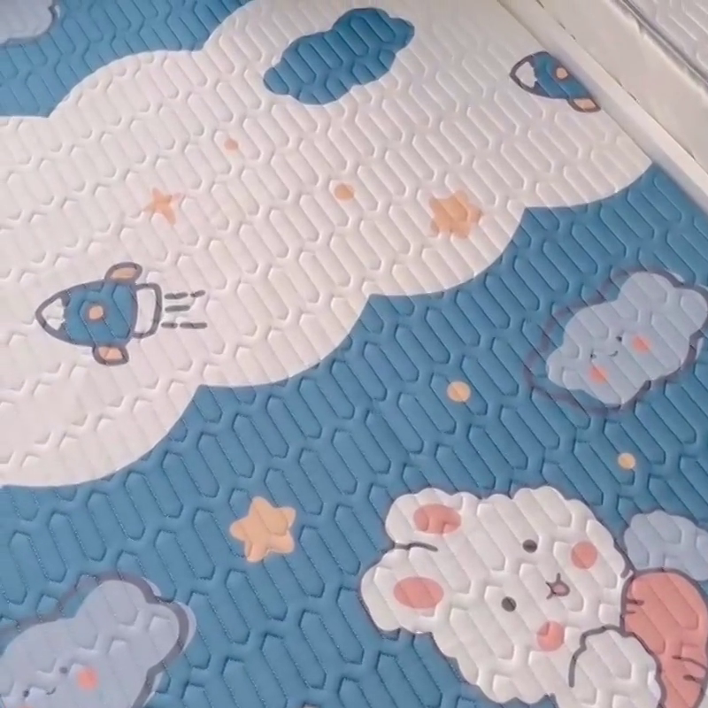 91家纺网 家纺一手货源 找家纺 小虾米 2025乳胶凉席上下床床笠 快乐宝贝