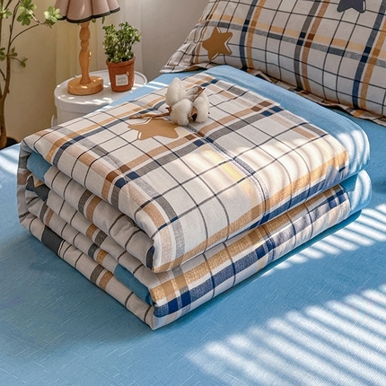 欧夏家纺 2025新款里外全棉印花夏被100%新疆棉花 格调
