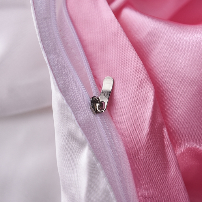 91家纺网 家纺一手货源 找家纺 经年 2025年特价款丝绸水洗冰丝四件套-单床单 直播爆款 粉色白