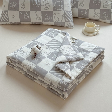 91家纺网 家纺一手货源 找家纺 莱登卡奴 2025新款A类全棉双层纱100%棉花芯夏被 甜崽