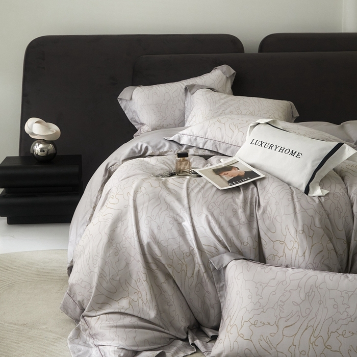 91家纺网 家纺一手货源 找家纺 金奇达2025新款【盛夏流年】-茧养莱赛尔四件套（标准号全网控价（折后券后）不低于258元） 尤克里里