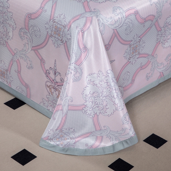 91家纺网 家纺一手货源 找家纺 肖恩毯业 2025新款印花斜纹冰丝席三件套 月落星沉