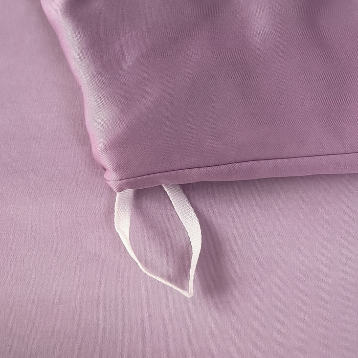 91家纺网 家纺一手货源 找家纺 曲之慕 2025新品四季款高端刺绣四件套简约可水洗轻奢纯色刺绣四件套 馨花漫舞烟紫