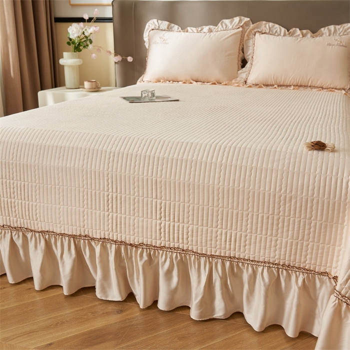 91家纺网 家纺一手货源 找家纺 恒爱家纺  2025新款莫代尔柔情似水多功能夏被床盖四件套			 			 美人玉