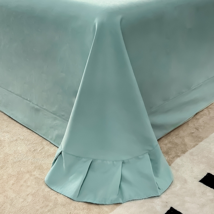 91家纺网 家纺一手货源 找家纺 （总）曲之慕 2025新品四季款高端刺绣四件套简约可水洗轻奢纯色刺绣四件套--大麦