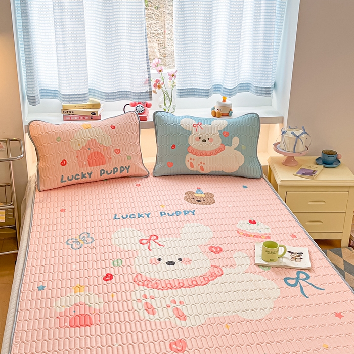 91家纺网 家纺一手货源 找家纺 川悦生活 2025新款大阪凉感丝凉席 蜜心奶团