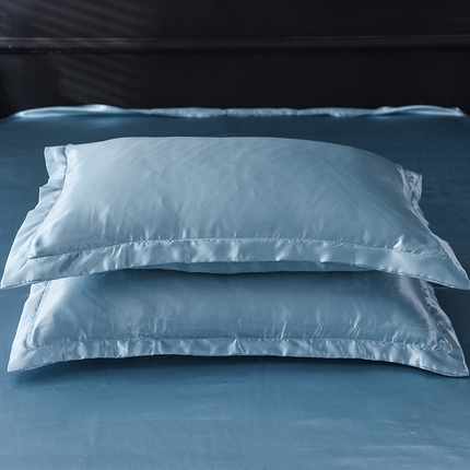 经年  2025年特价款丝绸水洗冰丝四件套-单枕套 直播爆款 浅蓝