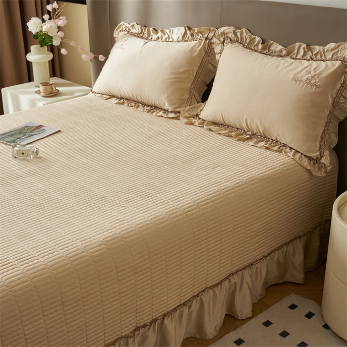 91家纺网 家纺一手货源 找家纺 恒爱家纺  2025新款莫代尔柔情似水多功能夏被床盖四件套			 			 梦幻金