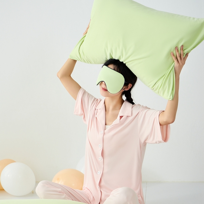 91家纺网 家纺一手货源 找家纺 LADY COCO2025新款coolmate多巴胺色系凉感枕套 枕套-绿