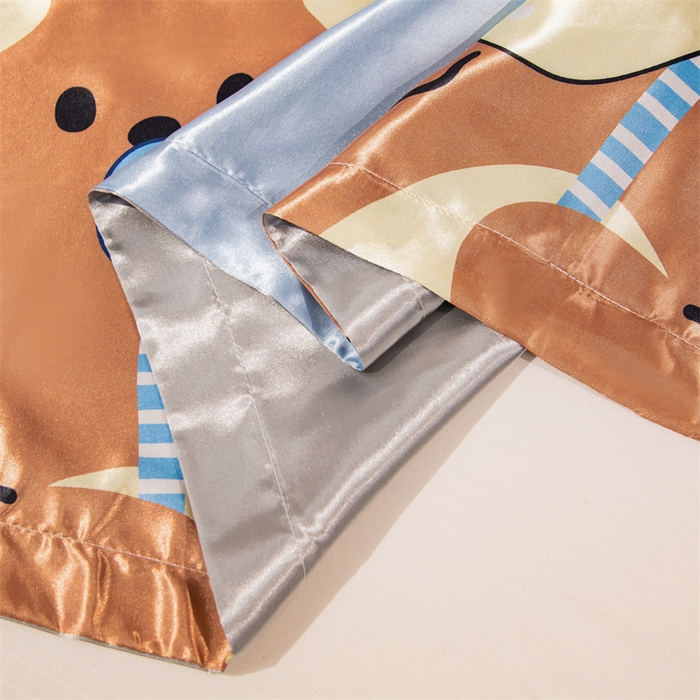 91家纺网 家纺一手货源 找家纺 梦舒羽 2025新款可水洗冰丝双人枕套凉爽情侣枕头套枕芯套 乖巧熊宝