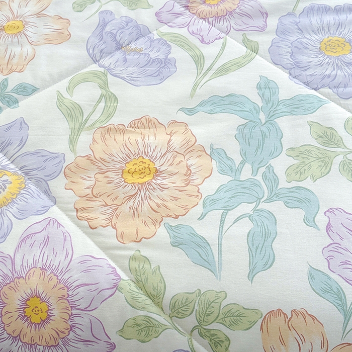 91家纺网 家纺一手货源 找家纺 欧夏家纺 2025新款里外全棉印花夏被100%新疆棉花 向日葵