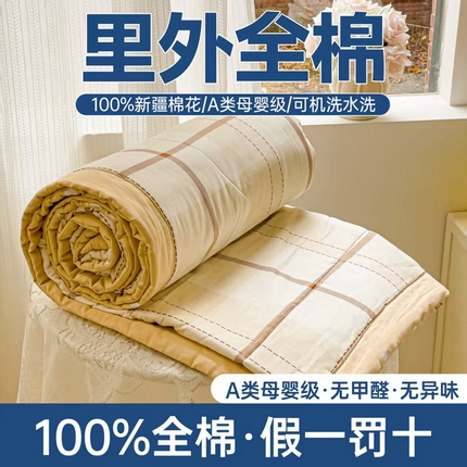 91家纺网 家纺一手货源 找家纺 （总）初相识被业 2025新款里外全棉夏被棉花夏被四件套印花夏凉被空调被