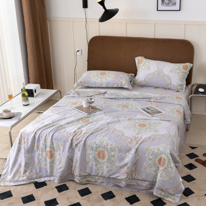 91家纺网 家纺一手货源 找家纺 棉生活家纺 2025新款春夏莫代尔天丝夏被 爱德堡