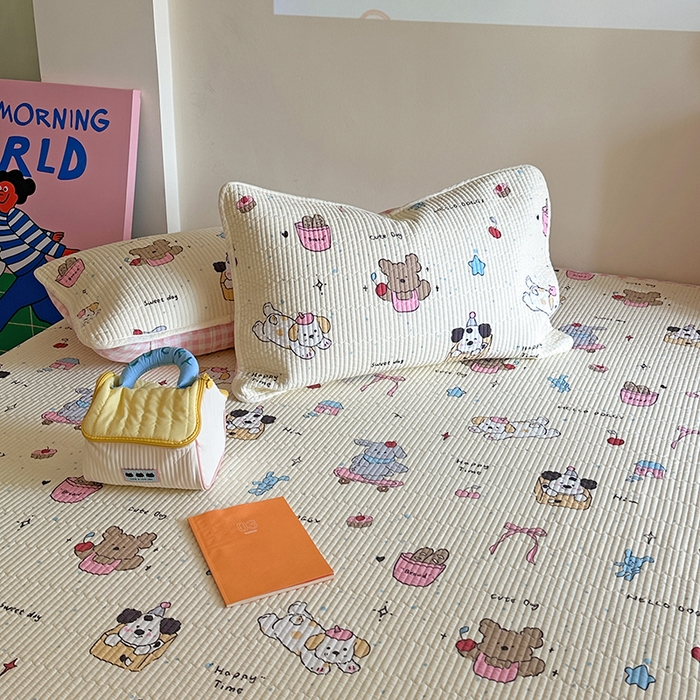 91家纺网 家纺一手货源 找家纺 （总）麦伦家居 2025新款高温砂洗全棉床盖印花床盖